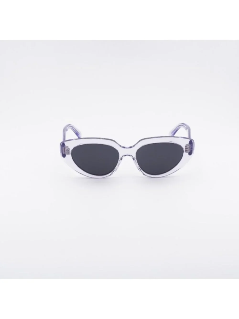 Celine CL40286I 78A Sunglasses Shiny Lilac Cat Eye Frame, Smoke Lenses